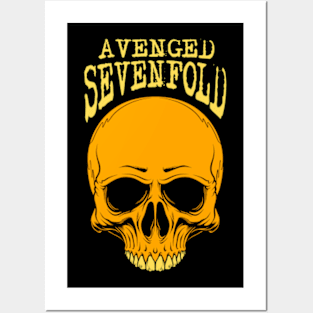 avenged gold skull Posters and Art